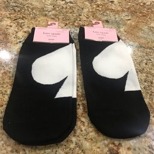 Kate Spade ♠️ new no show socks black/white